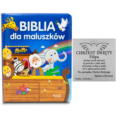 Biblia Pamiątka Chrztu Świętego dla Maluszków Prezent Grawer GRATIS